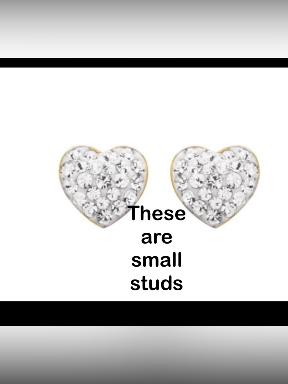 Sterling Silver Heart Pave CZ Post Earrings NEW